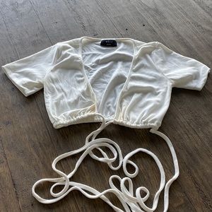 White crop top
